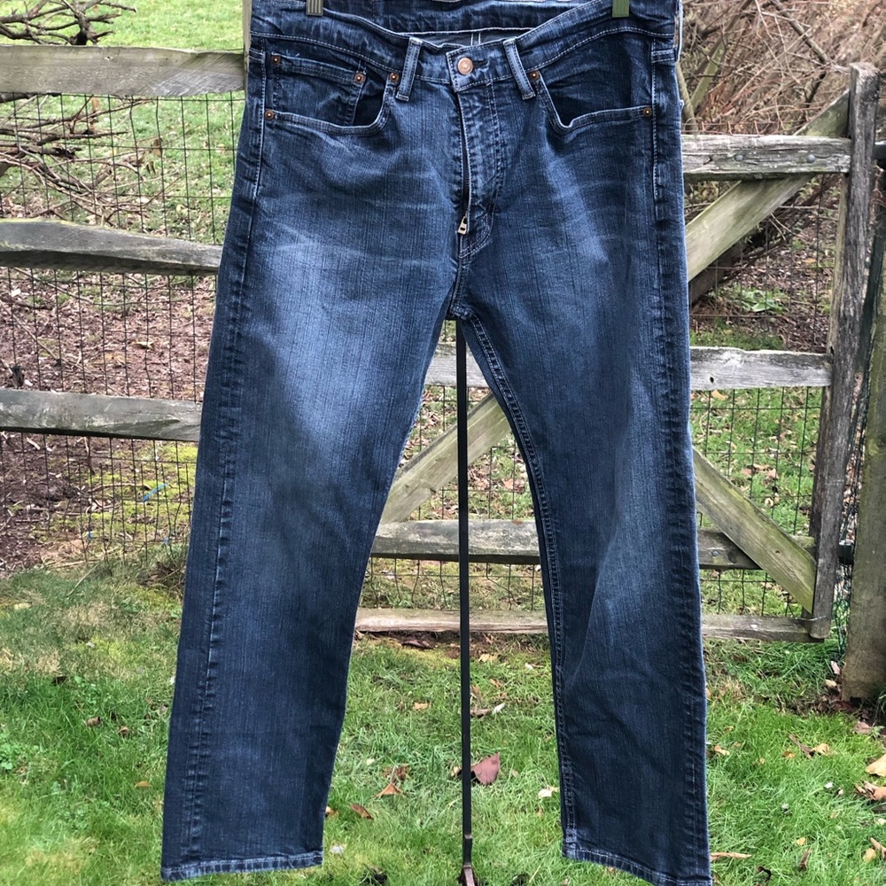 Levi's 505 Straightleg Denim Jeans, Deep Blue, Size 34x30